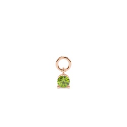 Peridot Prong Set Hoop Earrings Charm