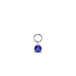 Sapphire Prong Set Hoop Earrings Charm