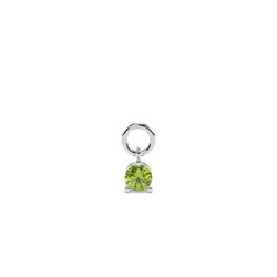Peridot Prong Set Hoop Earrings Charm