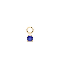 Sapphire Prong Set Hoop Earrings Charm