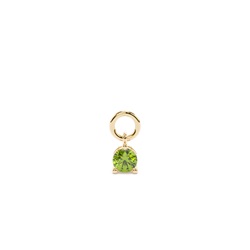 Peridot Prong Set Hoop Earrings Charm