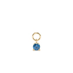 Topaz Prong Set Hoop Earrings Charm
