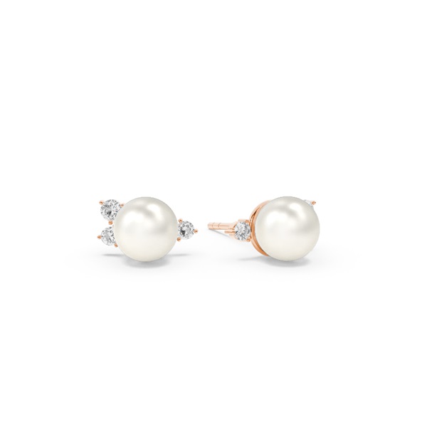 Freshwater Pearl Scattered Look Stud Earrings