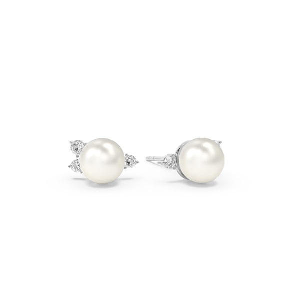 Freshwater Pearl Scattered Look Stud Earrings