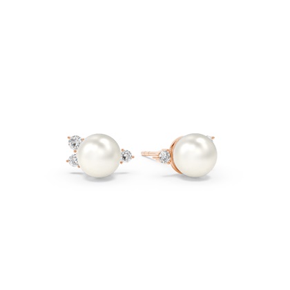 Freshwater Pearl Scattered Look Stud Earrings