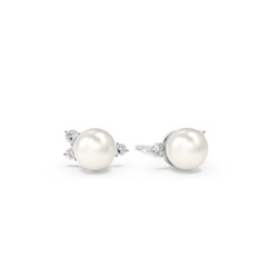 Freshwater Pearl Scattered Look Stud Earrings