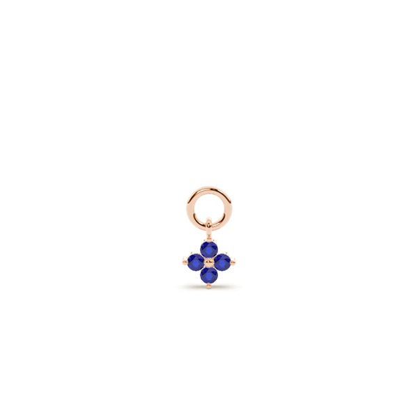 Sapphire Cluster Hoop Earring Charm