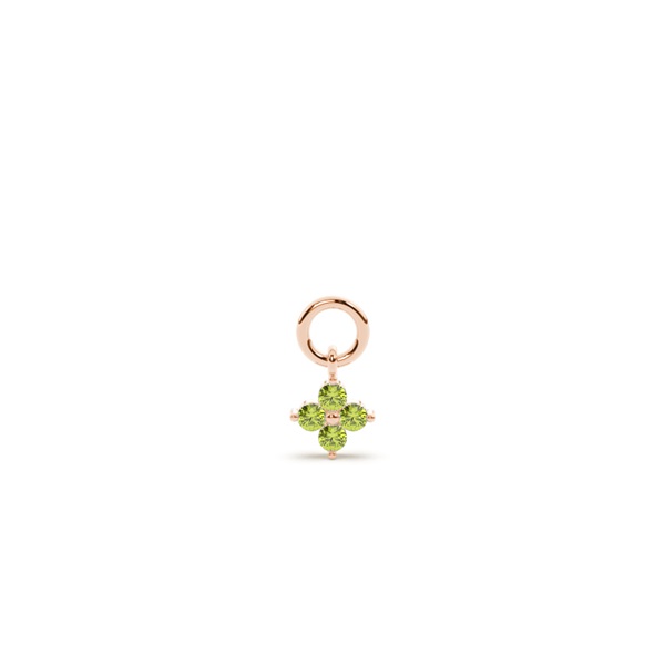 Peridot Cluster Hoop Earring Charm