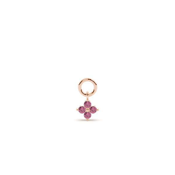 Tourmaline Cluster Hoop Earring Charm