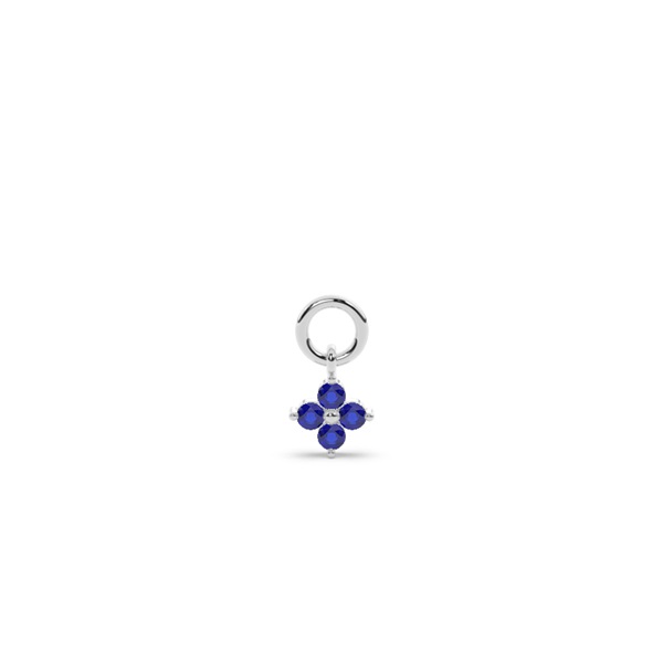 Sapphire Cluster Hoop Earring Charm
