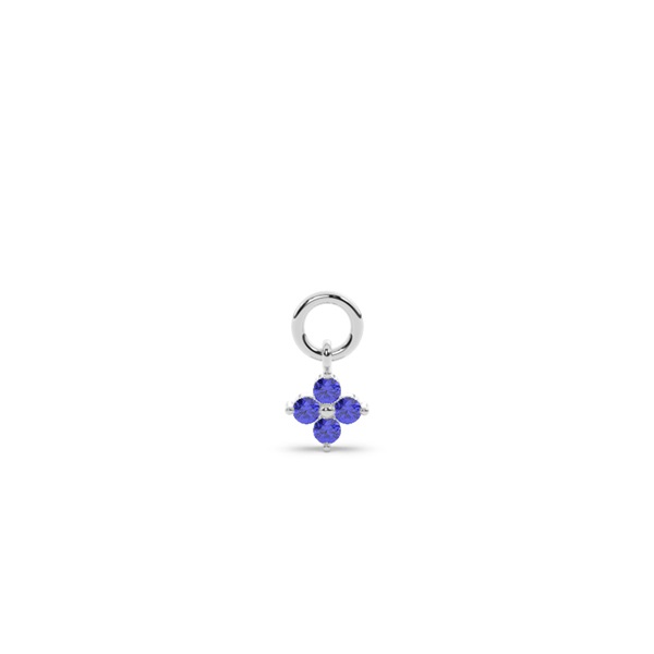 Tanzanite Cluster Hoop Earring Charm