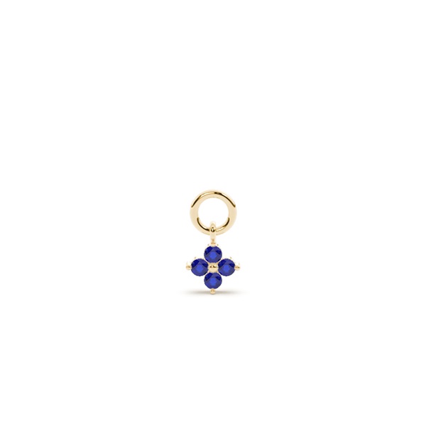 Sapphire Cluster Hoop Earring Charm