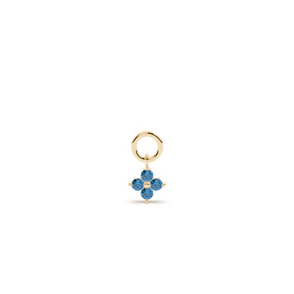 Topaz Cluster Hoop Earring Charm