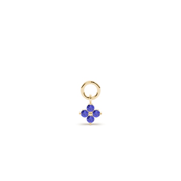 Tanzanite Cluster Hoop Earring Charm