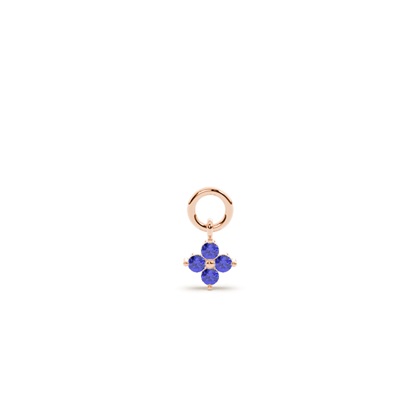 Tanzanite Cluster Hoop Earring Charm