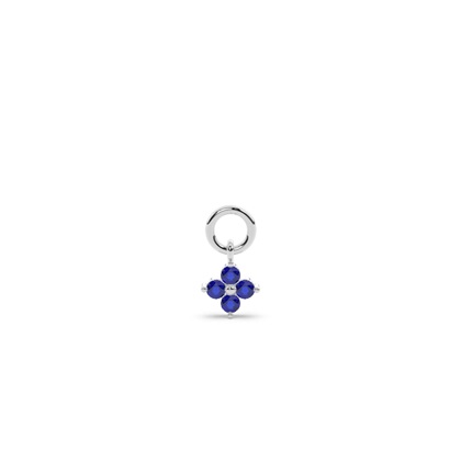 Sapphire Cluster Hoop Earring Charm