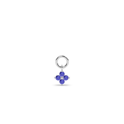 Tanzanite Cluster Hoop Earring Charm
