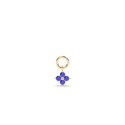 Tanzanite Cluster Hoop Earring Charm