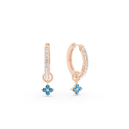 Rose Gold Diamond Earrings Gemstones