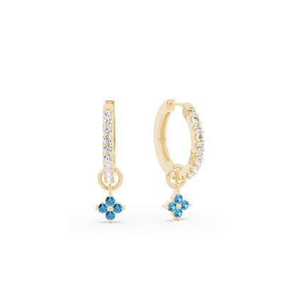 Yellow Gold Earring charms Diamond Earrings