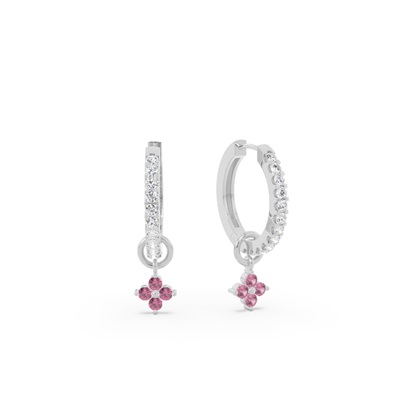 Tourmaline Cluster Hoop Earring Charm