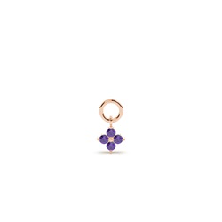 Amethyst Cluster Hoop Earrings Charm