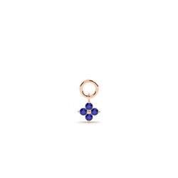 Sapphire Cluster Hoop Earrings Charm