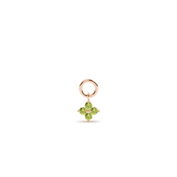 Peridot Cluster Hoop Earrings Charm