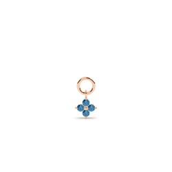 Topaz Cluster Hoop Earrings Charm
