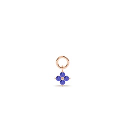 Tanzanite Cluster Hoop Earrings Charm