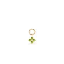 Peridot Cluster Hoop Earrings Charm