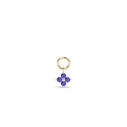 Tanzanite Cluster Hoop Earrings Charm
