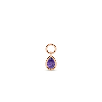 Pear Rose Gold Earring charms Diamond Earrings