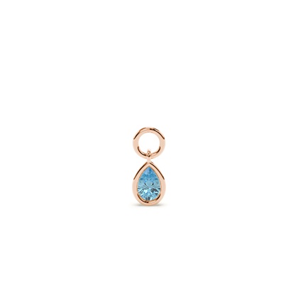 Pear Rose Gold Earring charms Diamond Earrings