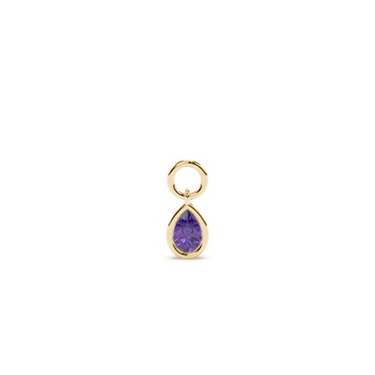 Pear Yellow Gold Earring charms Diamond Earrings