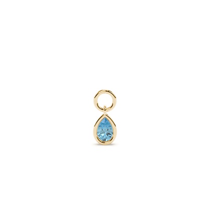 Pear Yellow Gold Earring charms Diamond Earrings