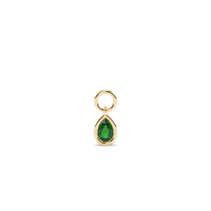 Pear Yellow Gold Earring charms Diamond Earrings