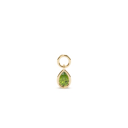 Pear Yellow Gold Earring charms Diamond Earrings