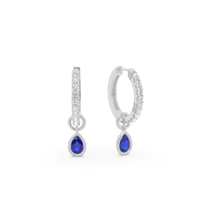 Tropfenform Amethyst Creolen Ohrring Anhänger