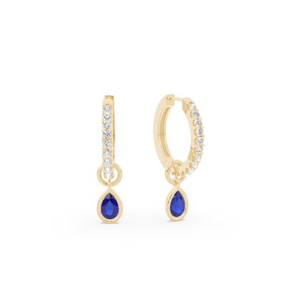 Tropfenform Amethyst Creolen Ohrring Anhänger