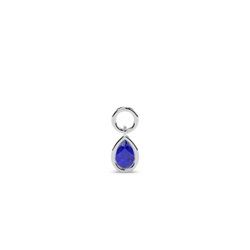Charm per orecchini a cerchio in tanzanite a forma di pera
