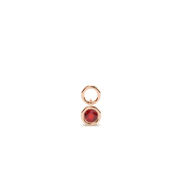 Ruby Hoop Earring Charm
