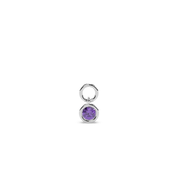 Amethyst Hoop Earring Charm
