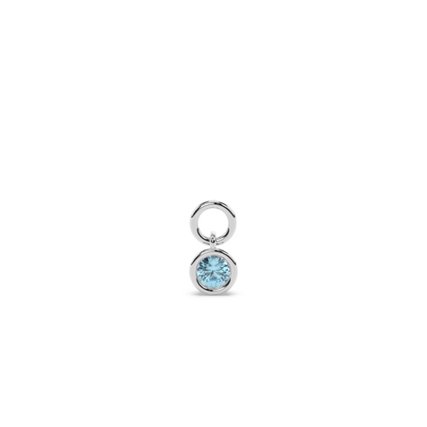 Pear Shape Aquamarine Hoop Earring Charm