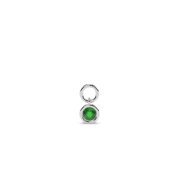 Emerald Hoop Earring Charm