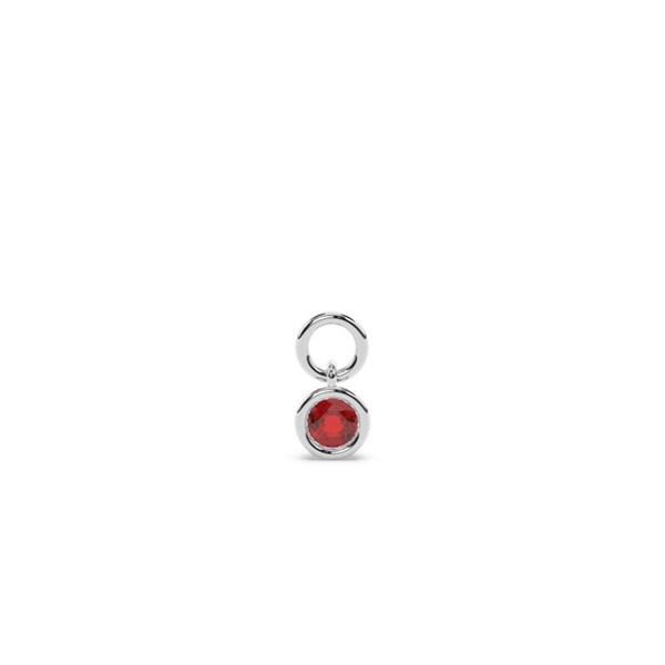 Ruby Hoop Earring Charm