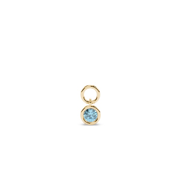 Pear Shape Aquamarine Hoop Earring Charm