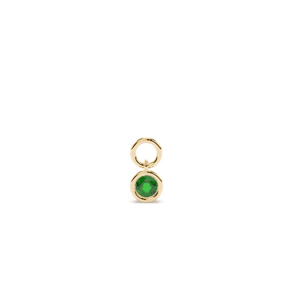 Emerald Hoop Earring Charm