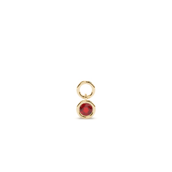 Ruby Hoop Earring Charm