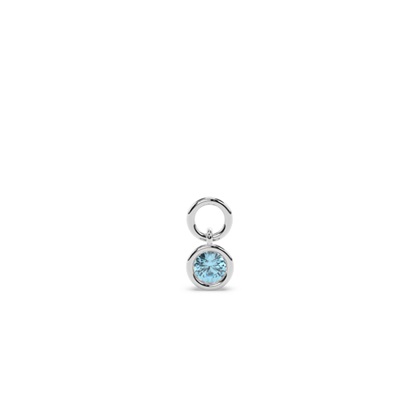 Pear Shape Aquamarine Hoop Earring Charm
